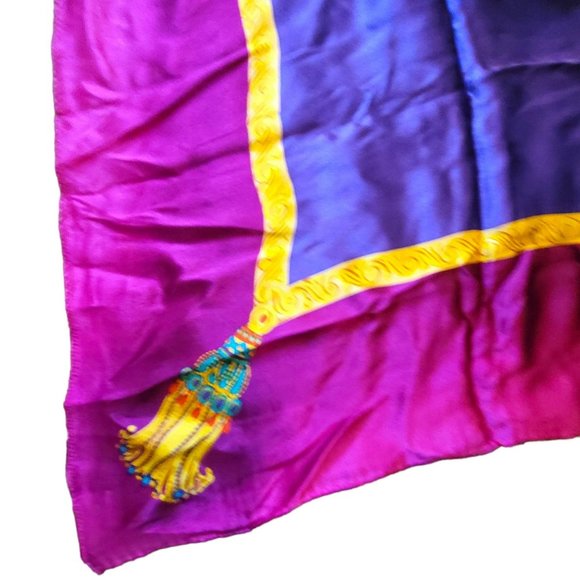 Linda Allard Ellen Tracy Silk Scarf Set of 2 Bold Colors 36" DH239 - Picture 9 of 11